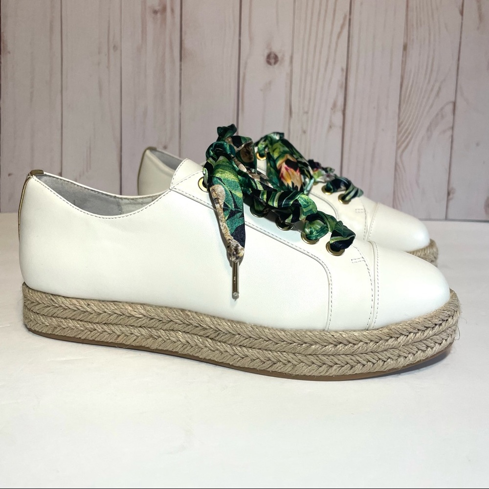White House Black Market Espadrille Sneakers With Tropical Laces Size 6